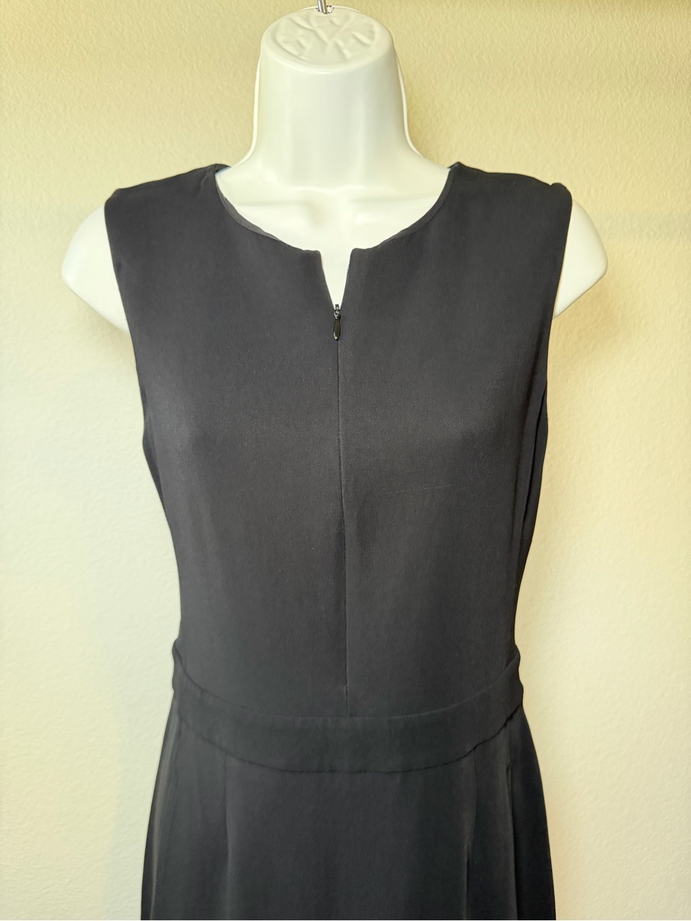 ALC Black Silk Zip Front Dress - Picture 4 of 15